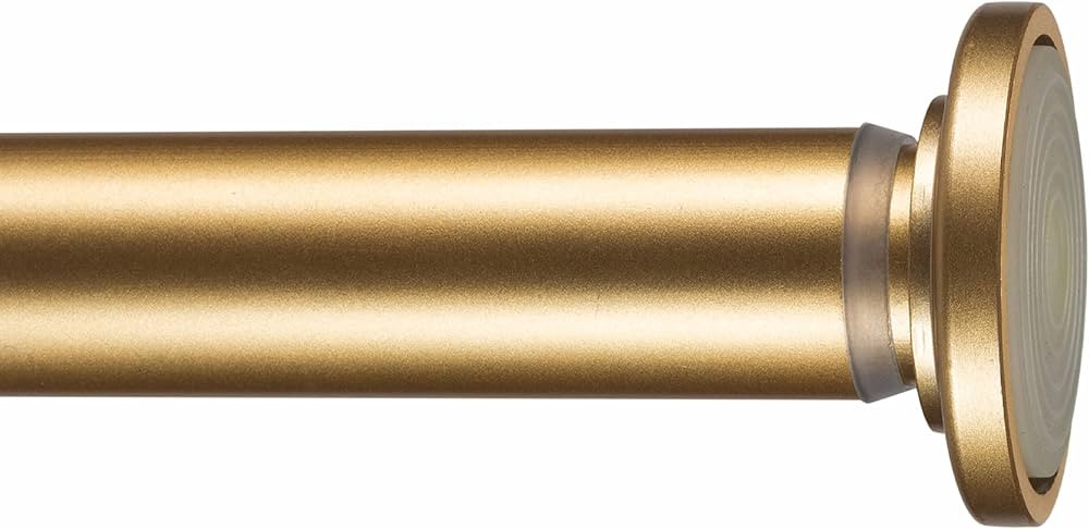Home Details Adjustable Tension Curtain Rod, 24"-42", Satin Gold | Amazon (US)