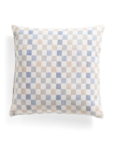 22x22 Checkered Pillow | TJ Maxx