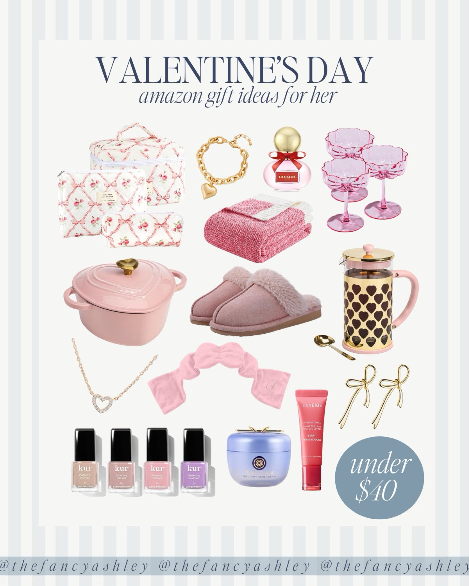Rounded up the cutest Valentine’s gifts for her—all from Amazon, all under $40, all perfectly fab. Love the darling beauty bags, pink glasses, the cutest little pot, and swoon-worthy jewelry + beauty finds. Basically, gift-giving perfection. 

#LTKFindsUnder50 #LTKWatchNow #LTKGiftGuide