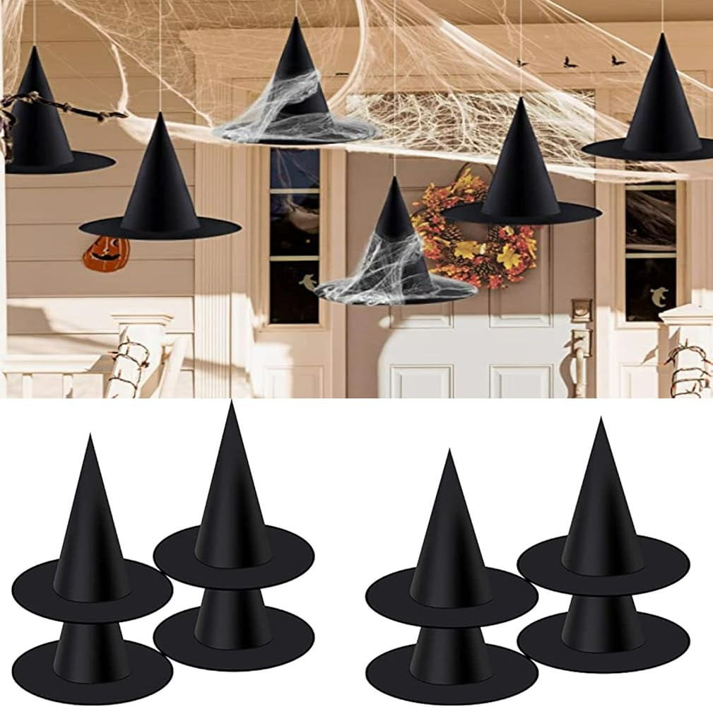 8pcs Witch Hats,Witch Hat,Witches Hats,Black Witch Hat,Halloween Party Cosplay Costume Accessorie... | Amazon (US)