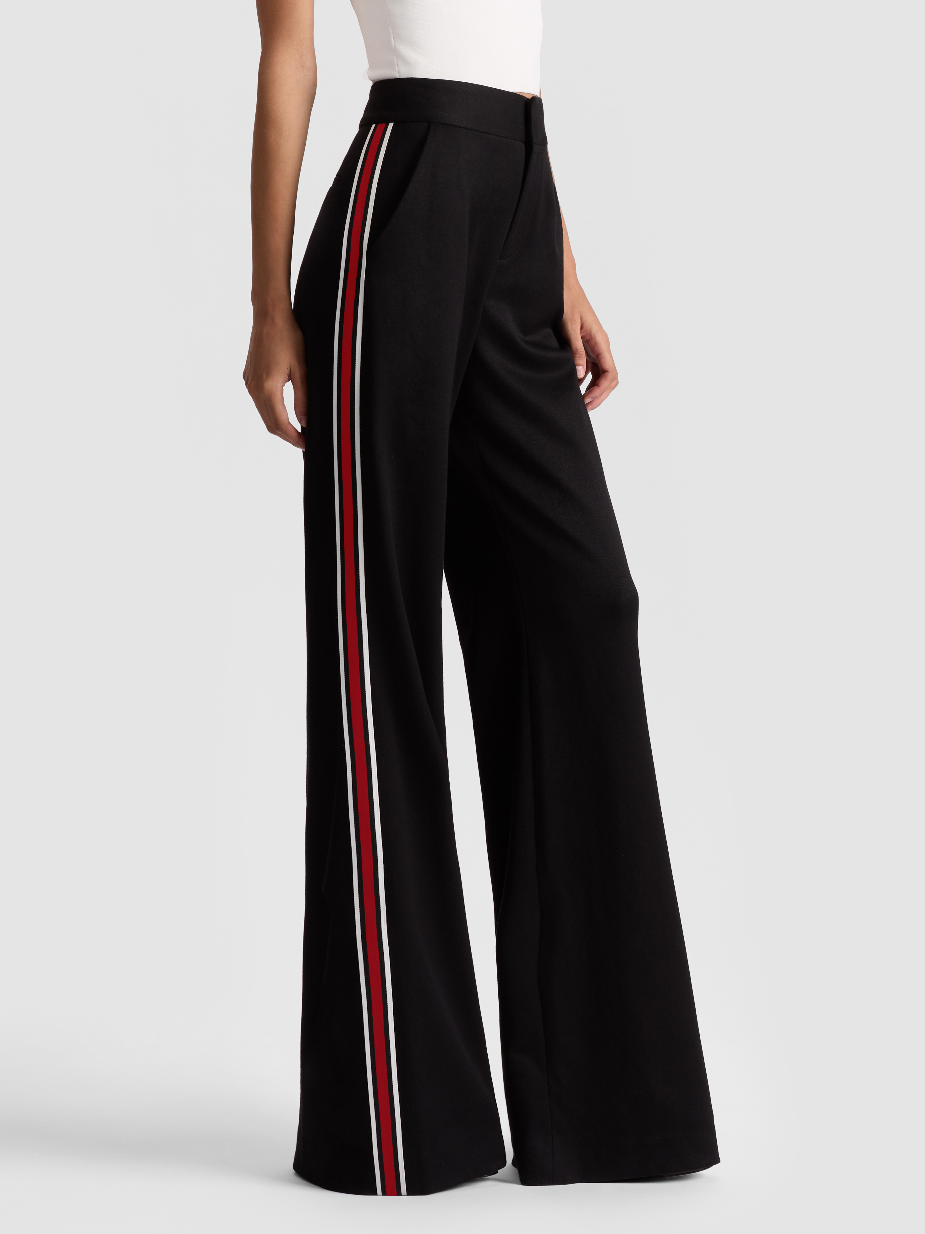 alice + olivia DYLAN PANT WITH SIDE STRIPE | Alice + Olivia