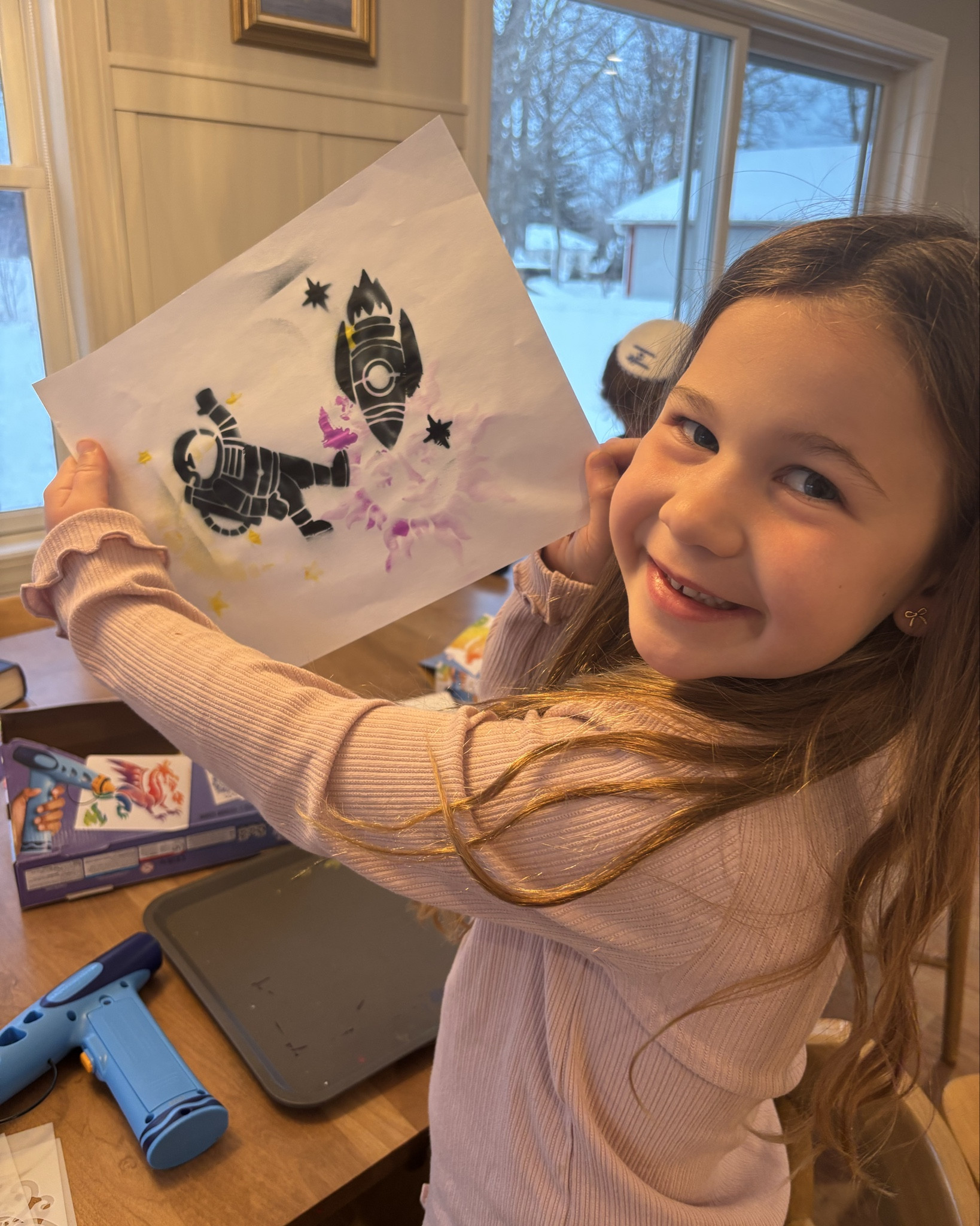 Kids loved this art project that kept them busy for over an hour! 