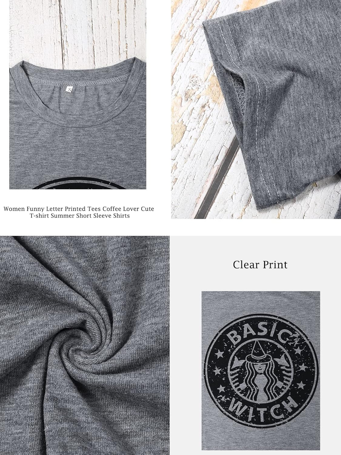 OUNAR Halloween Shirt for Women Funny Graphic Basic Witch Tops Fall Hocus Tee | Amazon (US)