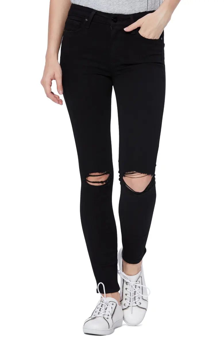 Transcend - Hoxton Ripped High Waist Ankle Skinny Jeans | Nordstrom