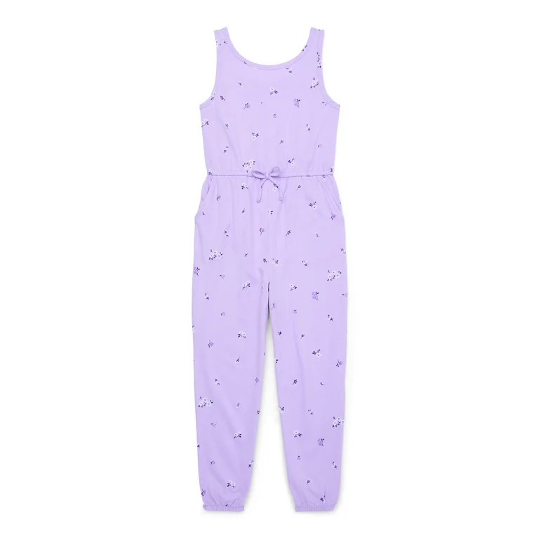 Wonder Nation Girls Tank Top Play Jumpsuit, Sizes 4-18 & Plus | Walmart (US)