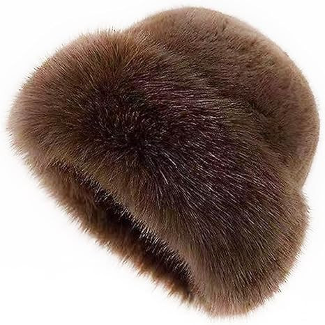 Womens Winter Faux Fur Bucket Hat, Warm Faux Mink Plush Hat Fluffy Fisherman Fuzzy Bucket Hat | Amazon (US)
