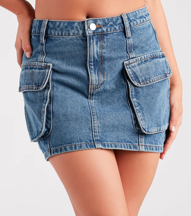 Cargo Darling Denim Mini Skirt | Windsor Stores