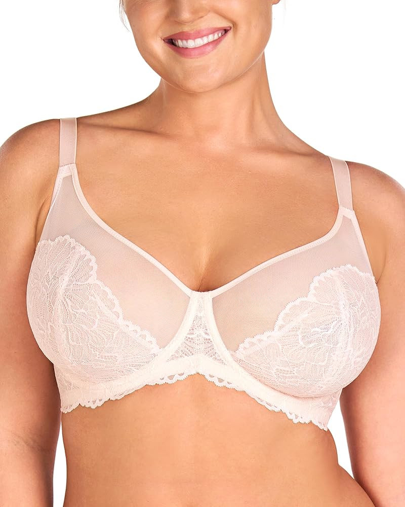 HSIA Minimizer Bras for Women, Full Coverage Lace Bra for Heavy Breasts Unlined Bras with Underwi... | Amazon (US)