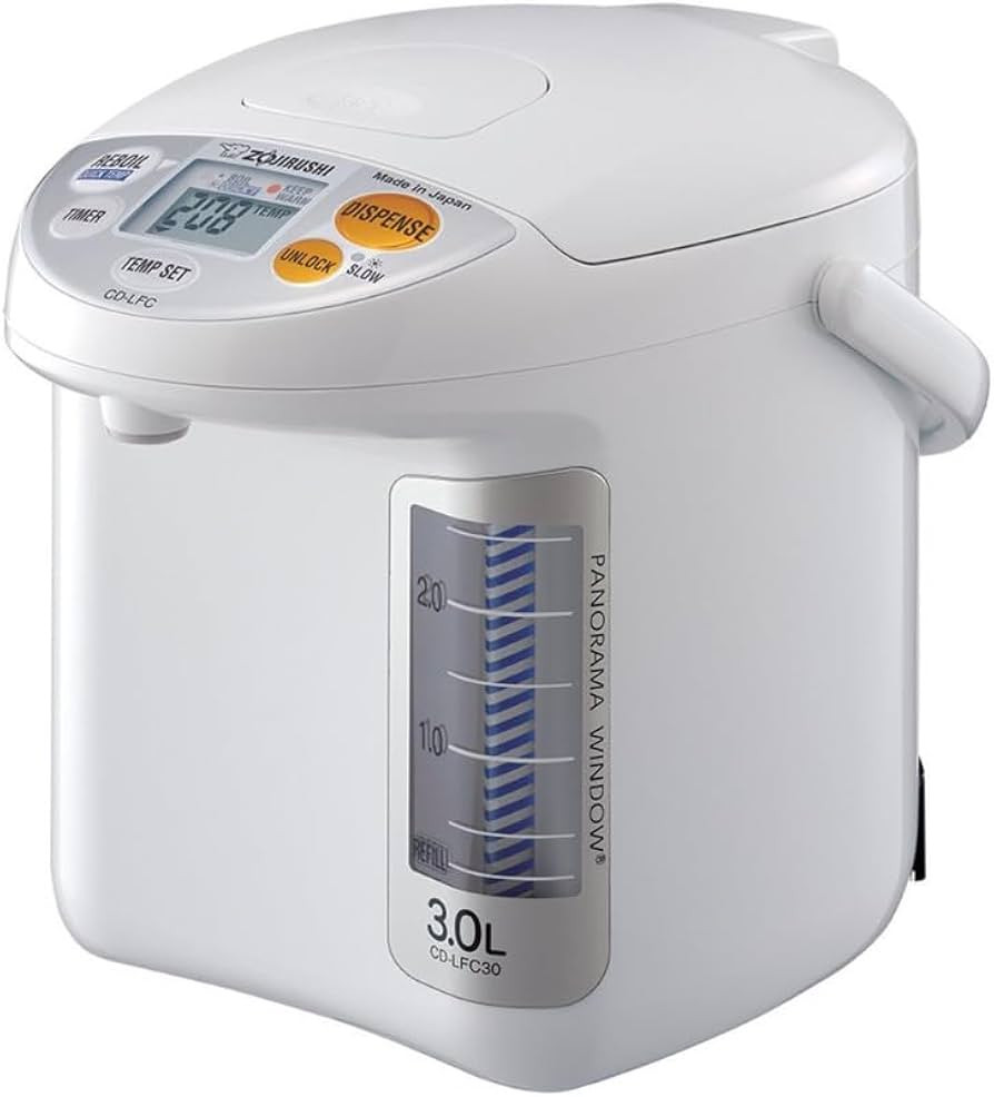 Zojirushi CD-LFC30 Panorama Window Micom Water Boiler and Warmer, 101 oz/3.0 L, White | Amazon (US)