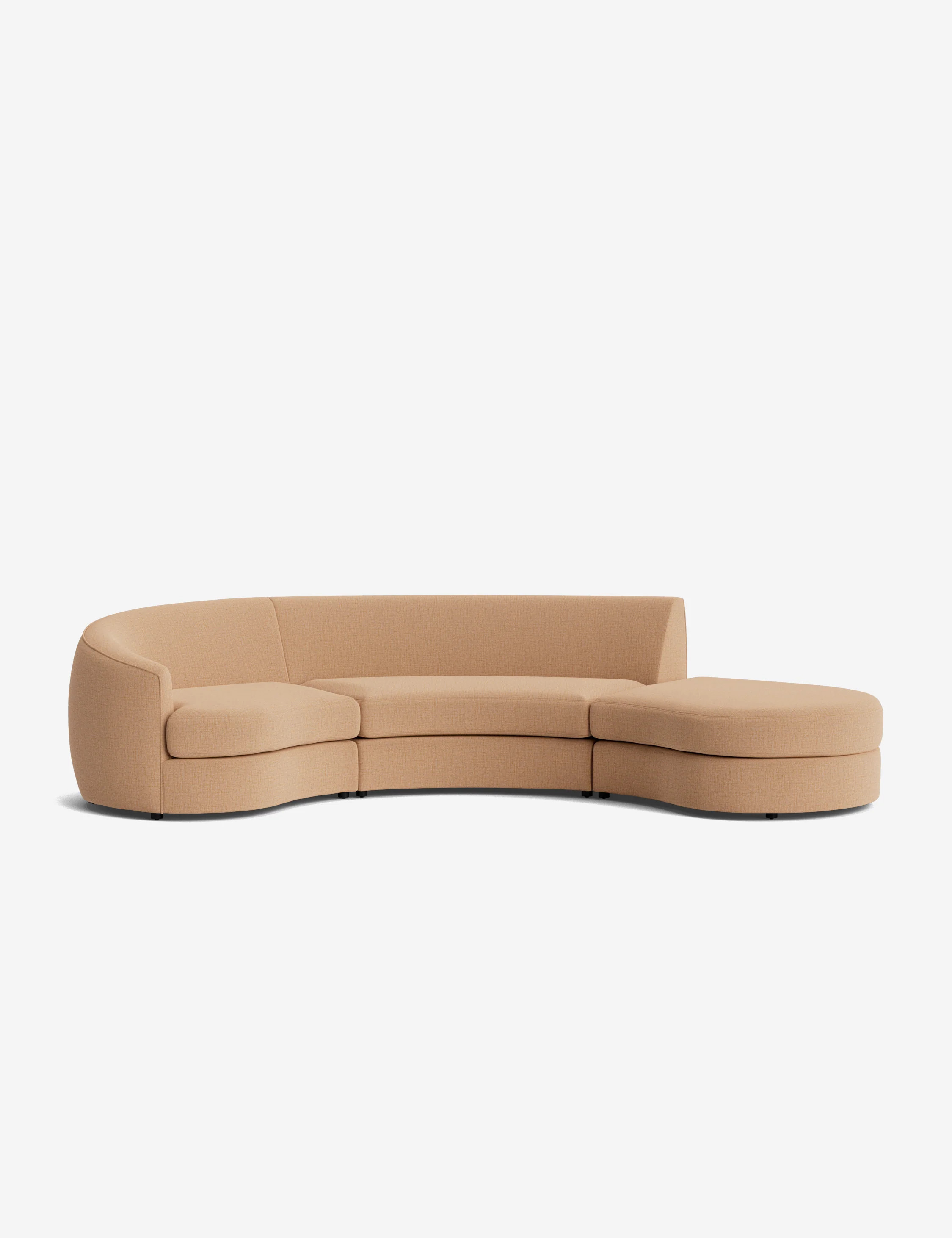 Imada Modular Chaise Sectional Sofa, Camel Performance Linen | Lulu and Georgia 