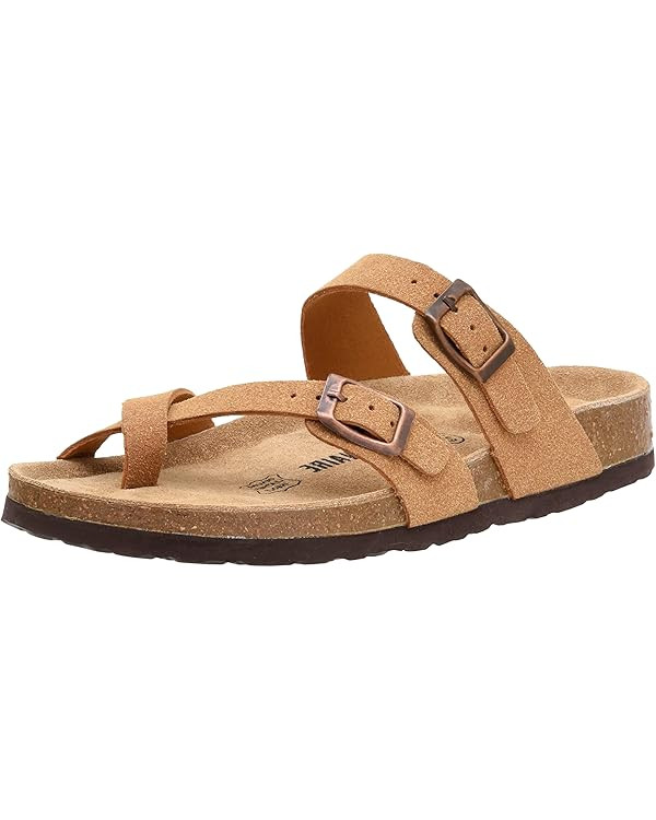 CUSHIONAIRE Women's Luna Cork Footbed Sandal With +Comfort | Amazon (US)