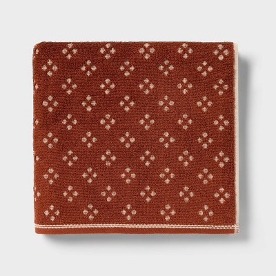 Diamond Harvest Bath Towel Warm Brown - Threshold™ | Target