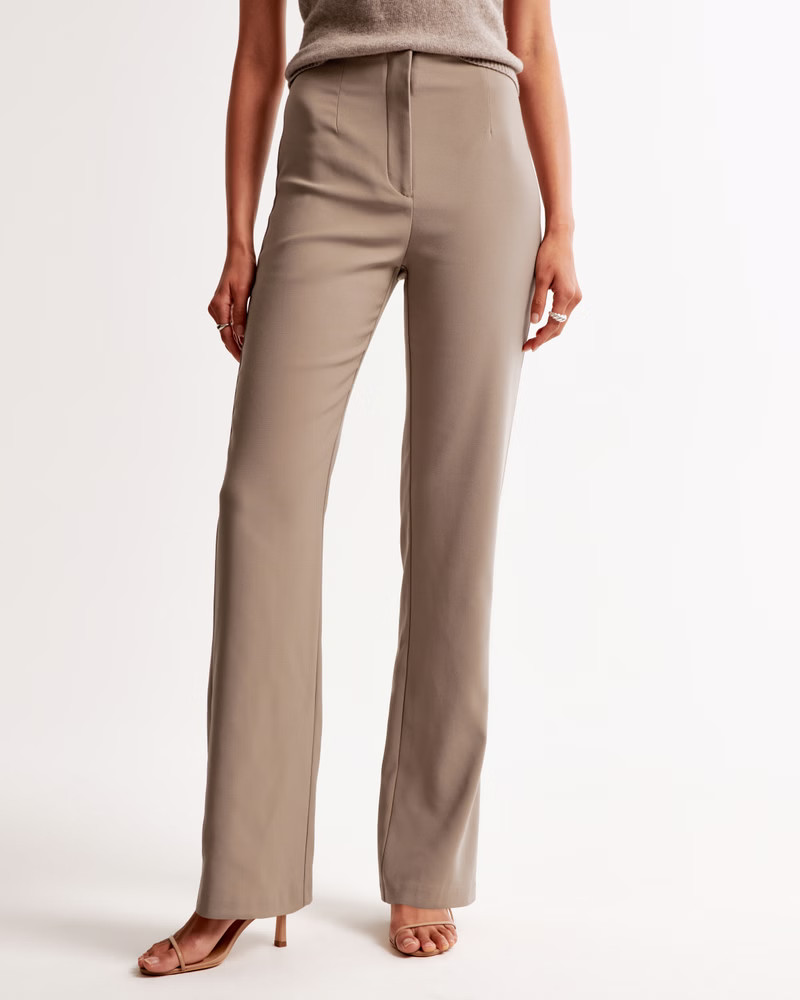 High Rise Slim Boot Trouser | Abercrombie & Fitch (US)