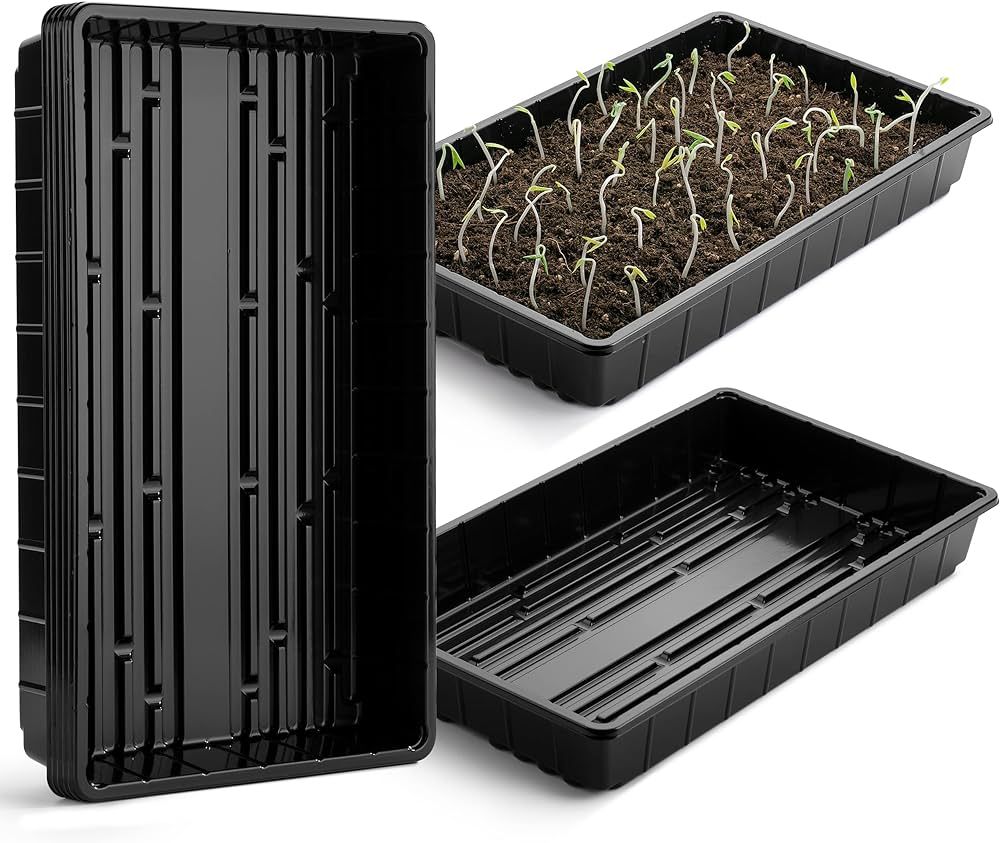 Mr. Pen- Plastic Growing Trays, 5Pack, Black, 17x10, Plant Tray, Seed Tray, Seedling Tray, Propag... | Amazon (US)