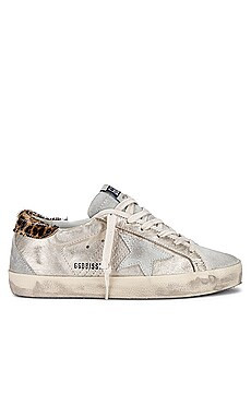Golden Goose Super Star Sneaker in Platinum, Ice, & Beige Brown Leo from Revolve.com | Revolve Clothing (Global)