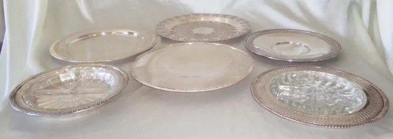 6 Silver Plate Serving Trays and Platters~ Reed & Barton, Oneida, International, Rogers + | Etsy (US)