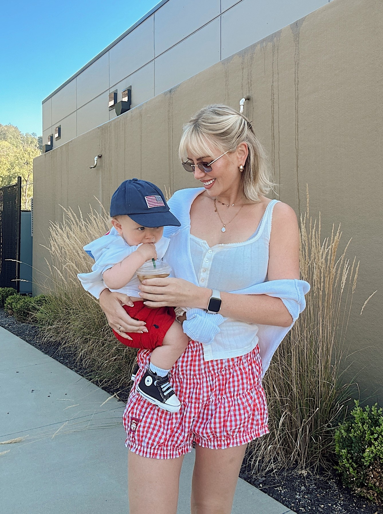 Matching Labor Day outfits. Wearing S in tank & shorts & L in sweater.

#LTKShoeCrush #LTKStyleTip #LTKBaby