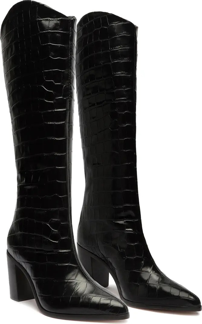 Maryana Block Pointed Toe Knee High Boot (Women) | Nordstrom