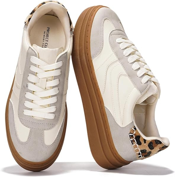 Project Cloud Fashion Platform Sneakers for Women Lace-up Womens Shoes | Amazon (US)