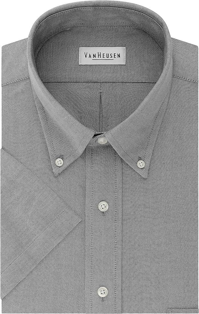 Van Heusen Men's Short Sleeve Dress Shirt Regular Fit Oxford Solid | Amazon (US)
