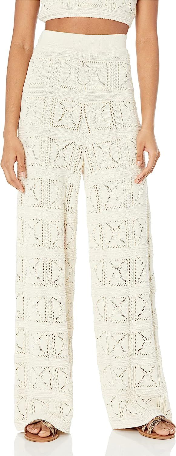 The Drop Women's Diza Pull On Flare Leg Crochet Pant | Amazon (UK)