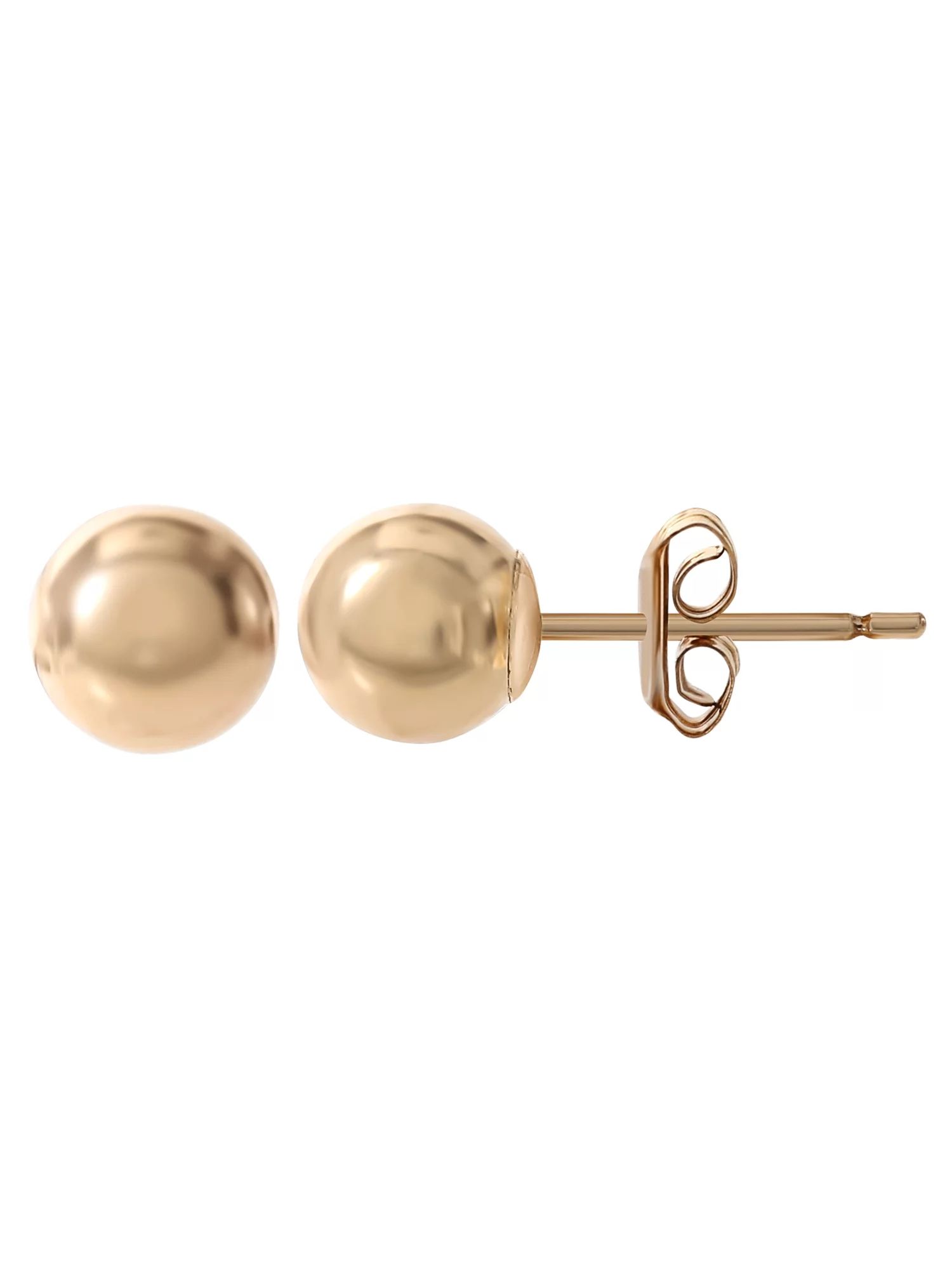 Brilliance Fine Jewelry Women’s 14K Yellow Gold Ball Stud Earrings | Walmart (US)