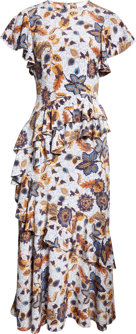 Ulla Johnson Amaia Crêpe de Chine Midi Dress | Nordstrom | Nordstrom