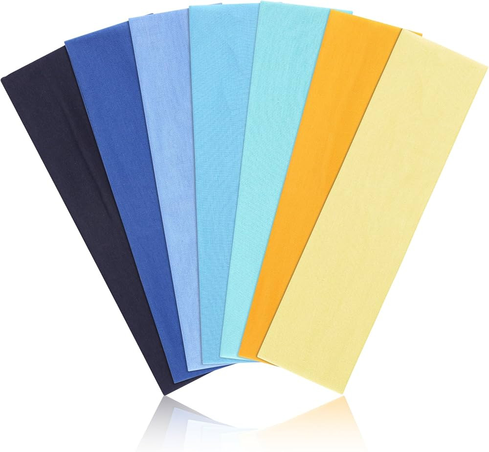 DiyJibb Headbands for Women, Stretchy Non Slip Soft Cotton Cloth Hair Bands for Sports, Workout, ... | Amazon (US)