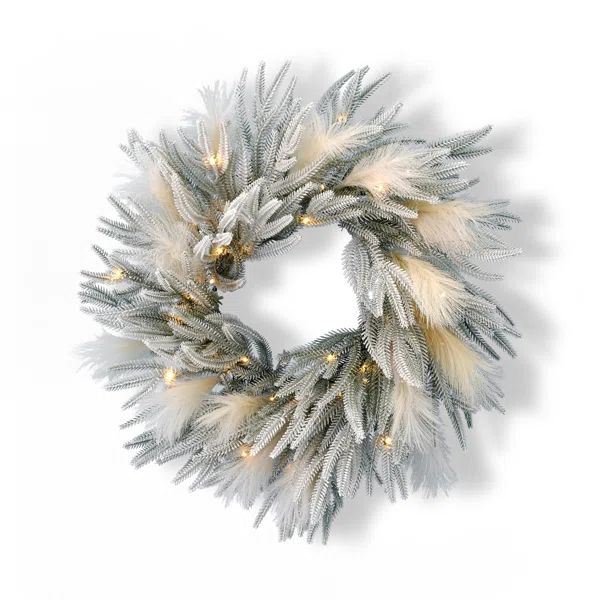 Faux Lighted Pine 26'' Wreath | Wayfair North America