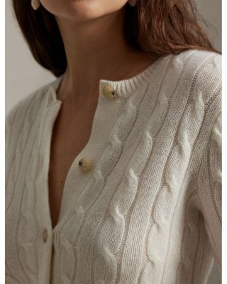 Ralph Lauren Cable Knit Cashmere Crewneck Cardigan | Bloomingdale's Women | Bloomingdale's (US)