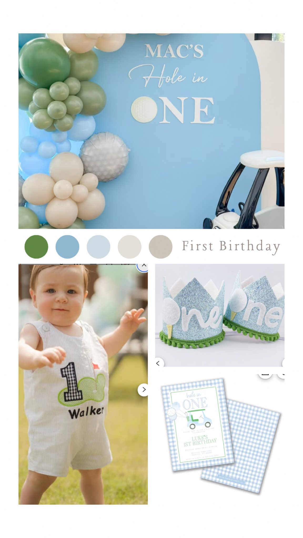 Hole in one birthday party// baby first birthday// birthday party idea// masters birthday party idea// baby boy birthday party 

#LTKParties #LTKBaby #LTKFamily