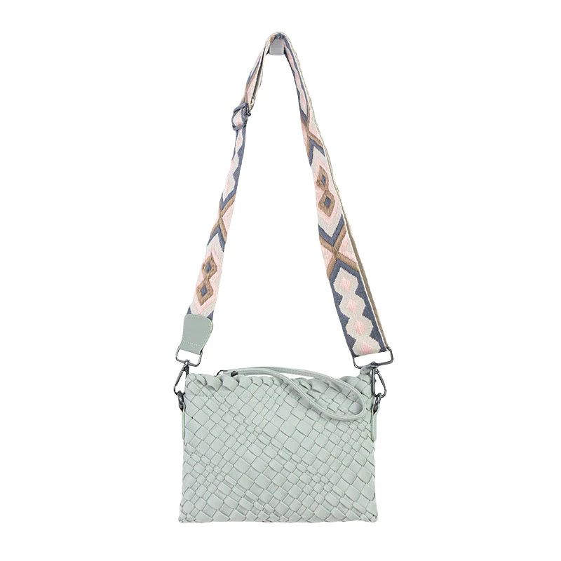 The Bella Woven Neoprene Crossbody - Gray | Babs+Birdie