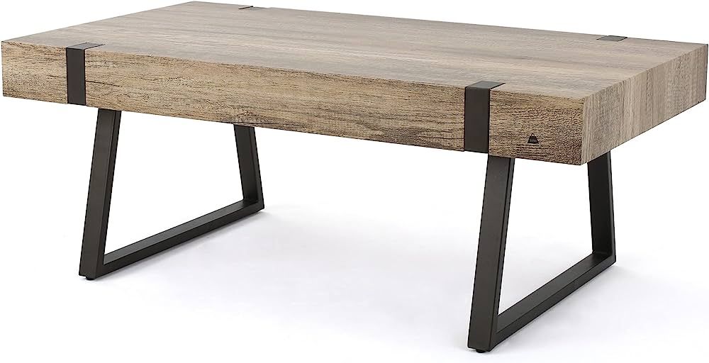 Christopher Knight Home Abitha Faux Wood Coffee Table, Canyon Grey, 23.60 in x 43.25 in x 16.75 i... | Amazon (US)