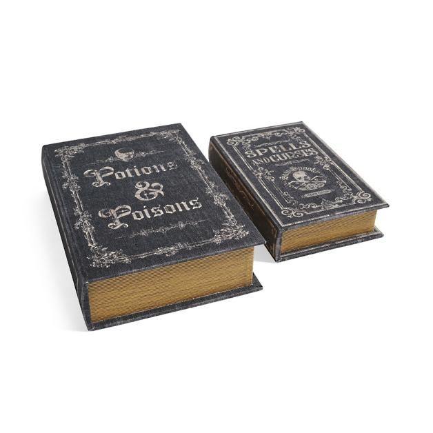 Vintage Halloween Book Box, Set of Two | Grandin Road | Grandin Road