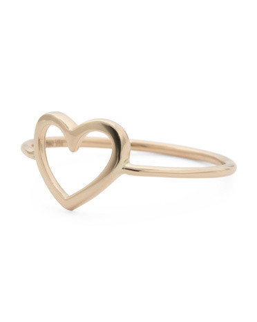 14kt Gold Open Heart Ring | TJ Maxx