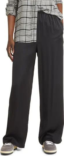 Treasure & Bond Satin Wide Leg Pull-On Pants | Nordstrom | Nordstrom
