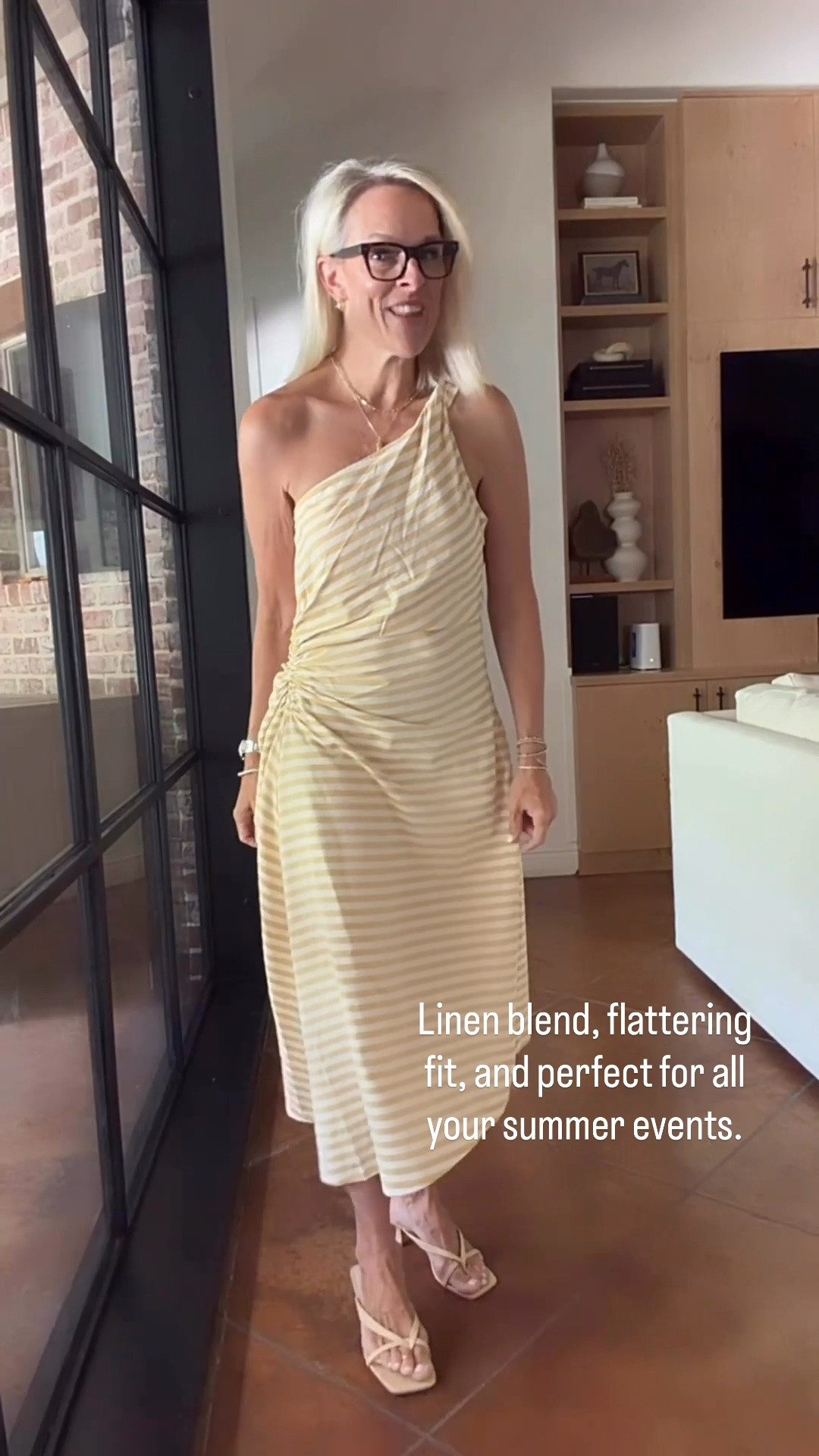 This one-shoulder linen blend dress is such a flattering summer find! The gathered side detail and asymmetrical hem give it an elevated look that's perfect for vacation, weddings, brunch, or date night.

💡 LTK MADE EASY
❤️ Heart = Support my posts!
🔖 Save = Get sale & restock alerts
📋 Lists = Keep favorites organized
📲 Share = Send lists and products to a friend. Hello, Christmas List!
💬 Comment = Ask me anything about what I'm wearing.:-)

#LTKootd #LTKSeasonal #LTKOver40