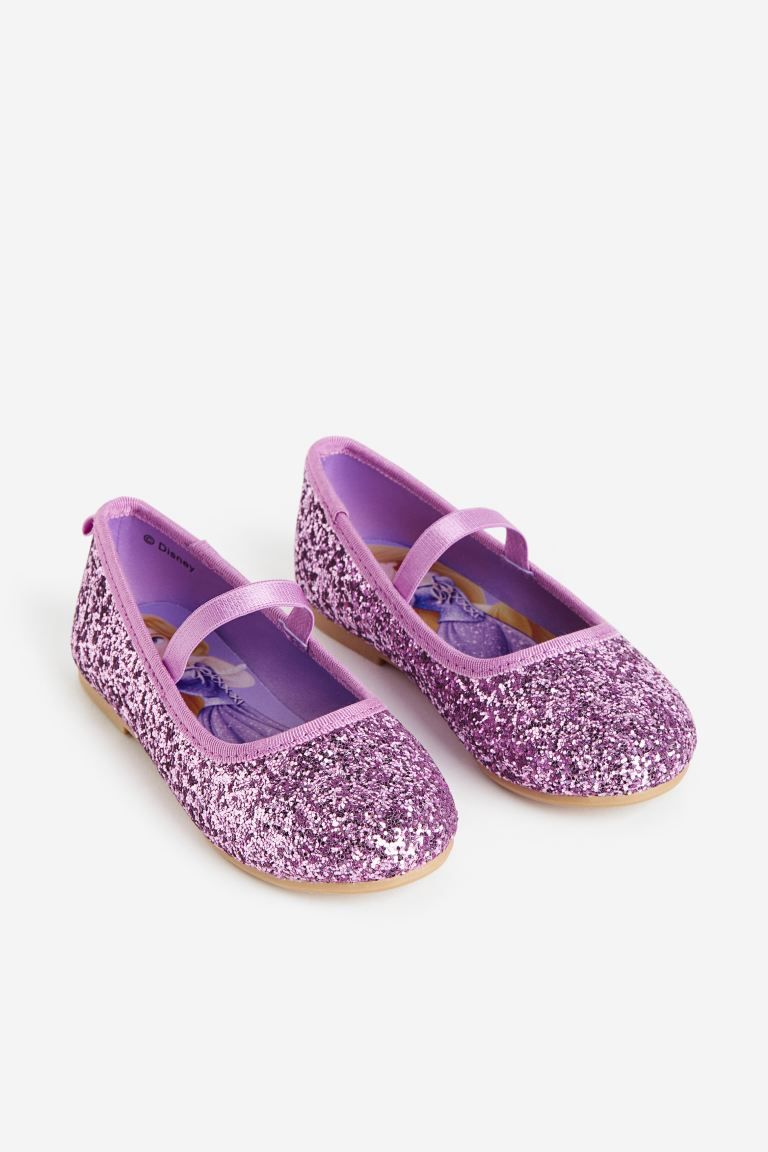 Glittery Ballet Flats - Purple/Tangled - Kids | H&M US | H&M (US + CA)