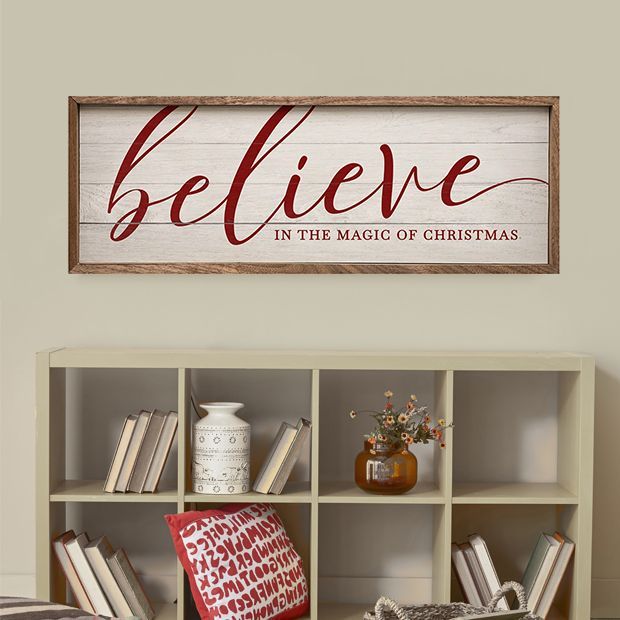 Believe In The Magic Red White Wall Art | Antique Farm House
