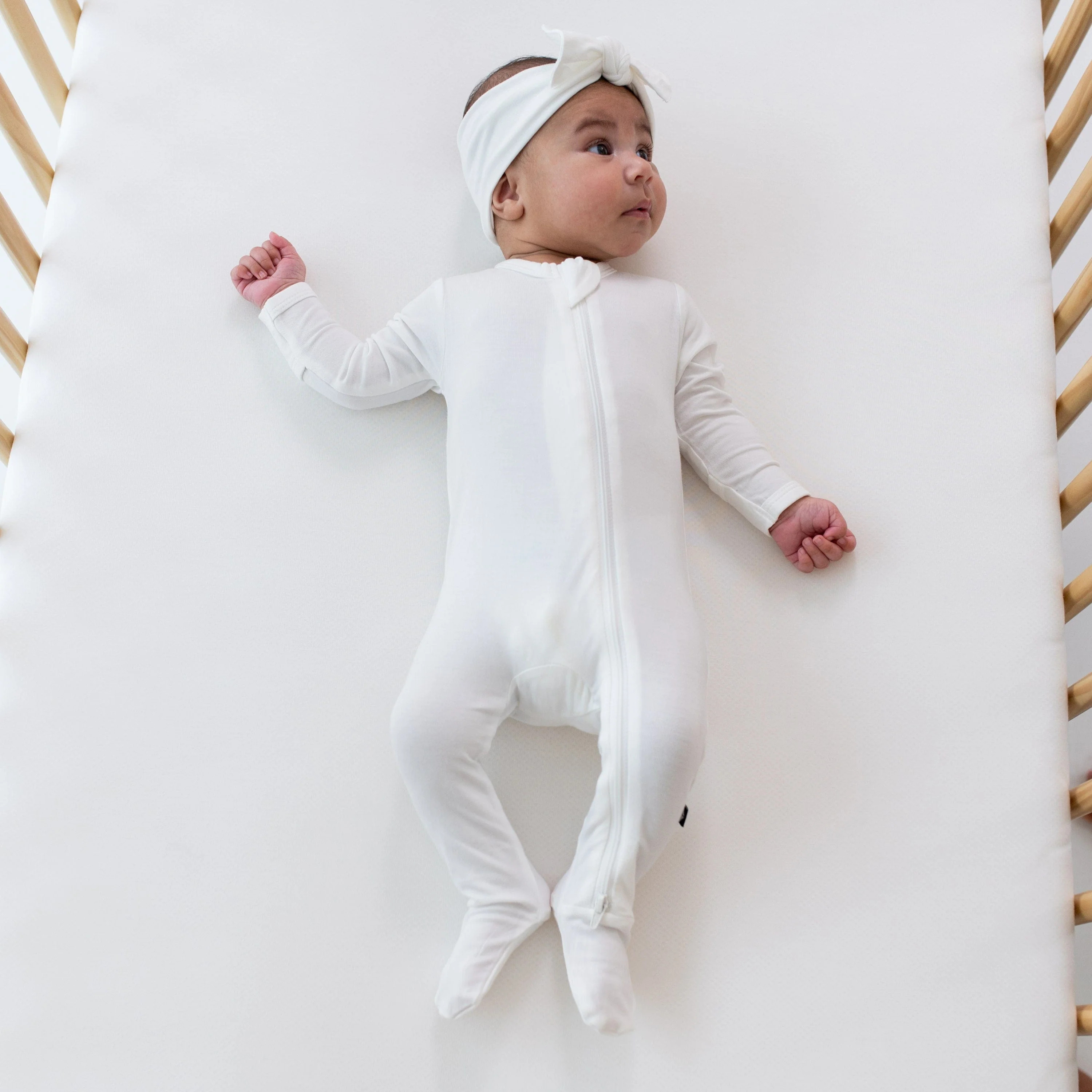 Zippered Footie in Cloud | Kyte BABY