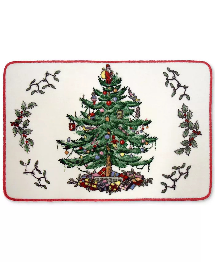 Spode Christmas Tree Bath Rug - Macy's | Macy's
