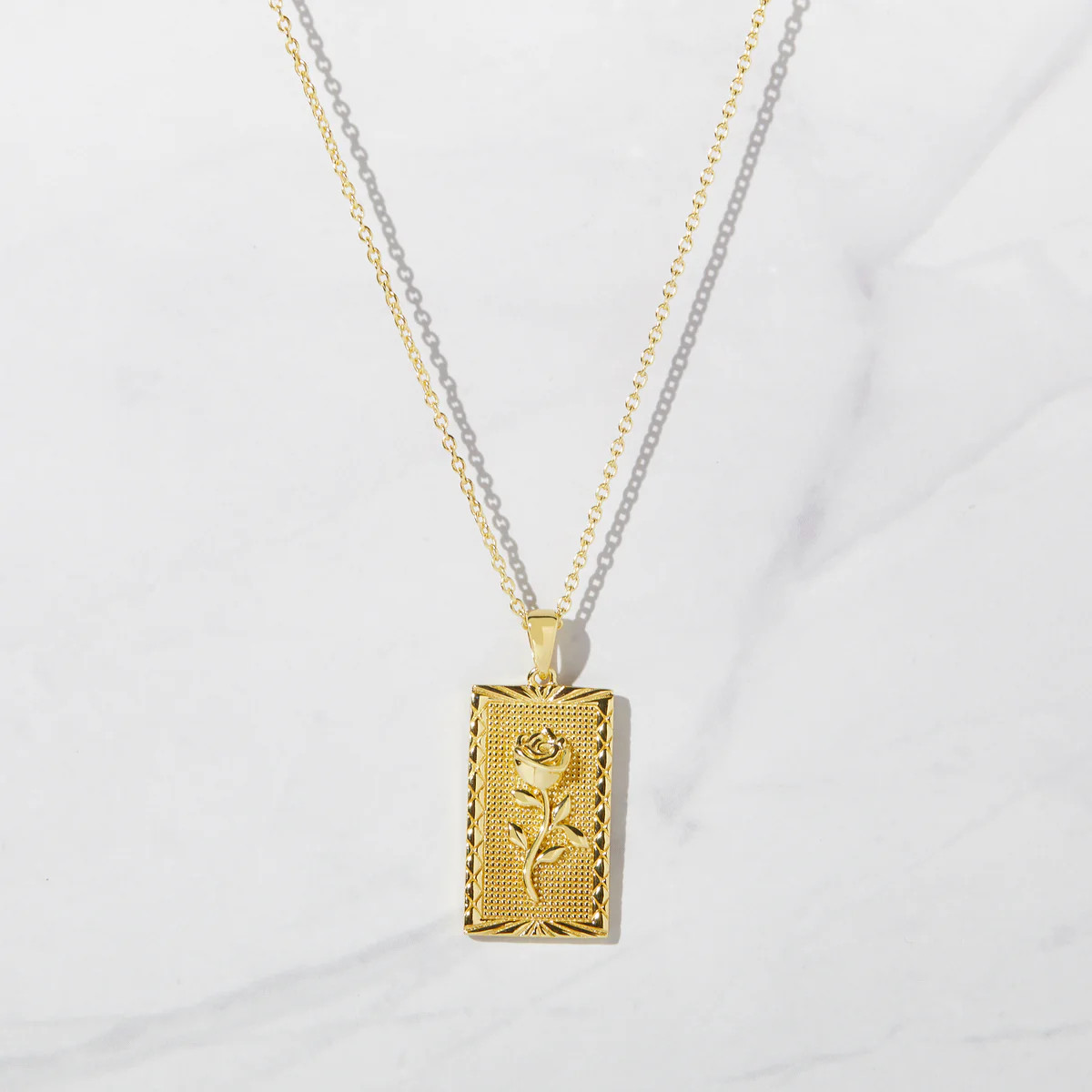 Rectangle Rose Medallion | Sami Jewels