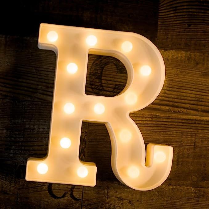 Foaky LED Letter Lights Sign Light Up Letters Sign for Night Light Wedding/Birthday Party Battery... | Amazon (US)