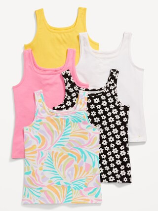 Square-Neck Tank Top 5-Pack for Girls | Old Navy (US)