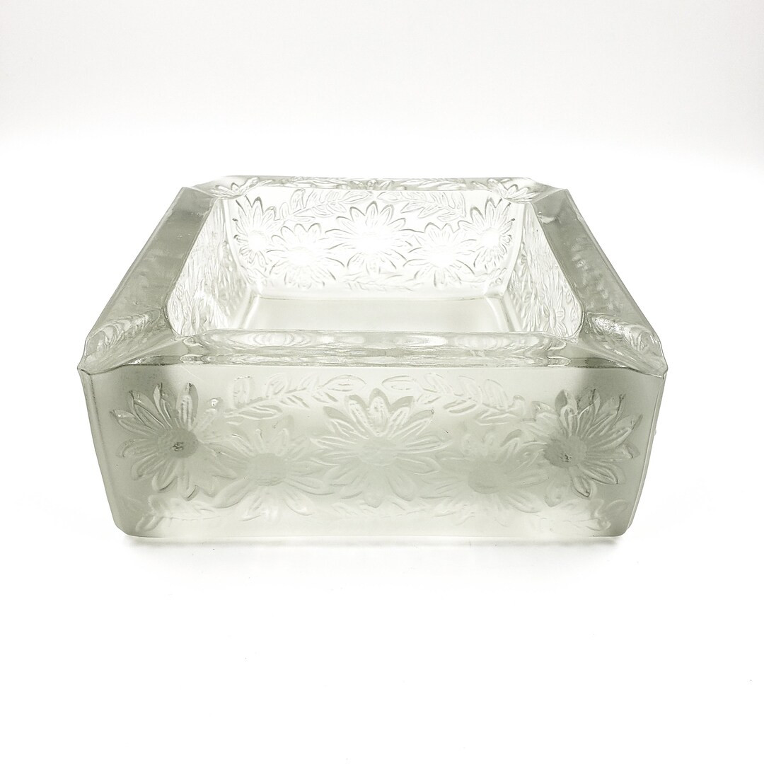 Vintage Rudolf Jurnikl Rosice Sklo Union Glass Marguerites Pattern Ashtray - Etsy | Etsy (US)