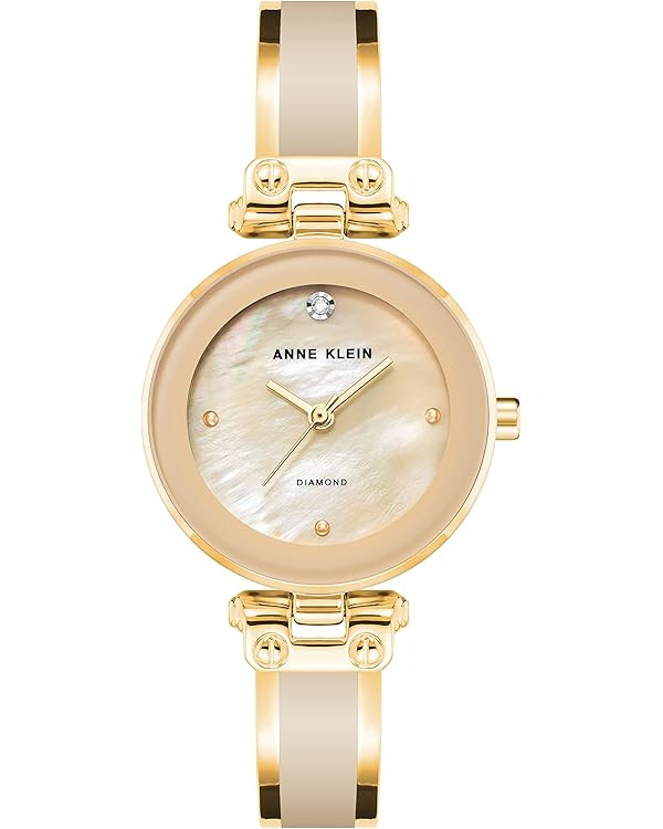 Anne Klein Women's Genuine Diamond Dial Bangle Watch | Amazon (US)