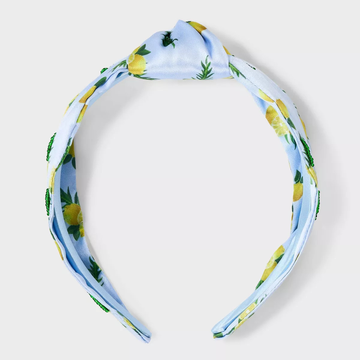 Top Knot Headband with Lemons - A New Day™ Blue/Yellow | Target