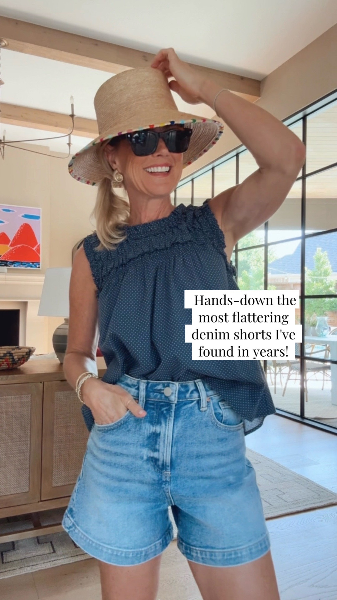 The most flattering, mom-friendly denim shorts! Size down, I’m in a 25

#LTKOver40 #LTKgrwm