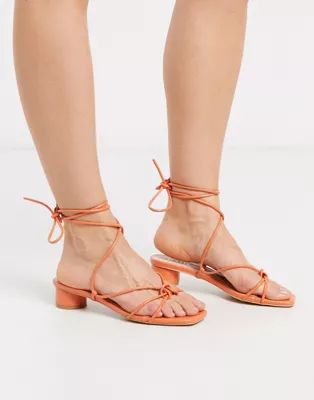 RAID Isobel heeled strappy sandals in coral | ASOS (Global)