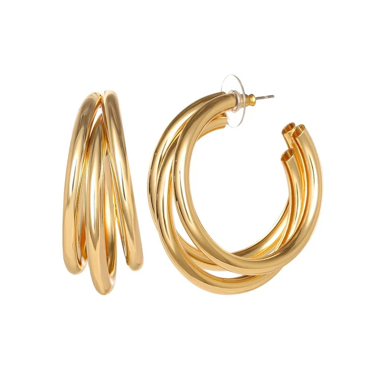 Jessica Simpson Twisted Layer Hoop Earring - Walmart.com | Walmart (US)
